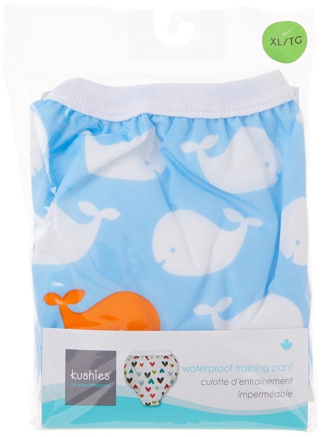 Kushies Baby Waterproof Training Pant, Blue, 38-44 Pounds, Whales, X-Large - Image 4