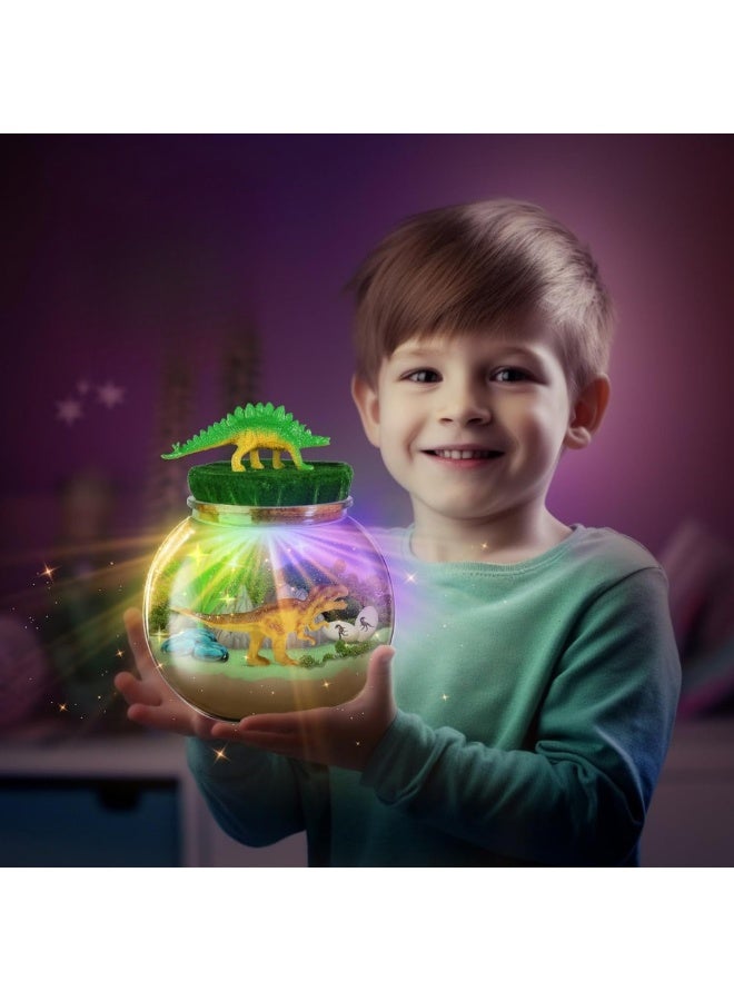 ماكدو مجموعة ألعاب زجاجة ديناصور صديقة للبيئة - هدية عيد ميلاد مبتكرة، بما في ذلك نماذج ديناصورات ملونة وأضواء تحكم عن بعد، ممتعة مصنوعة يدويًا تلهم إبداع الأطفال - Image 2