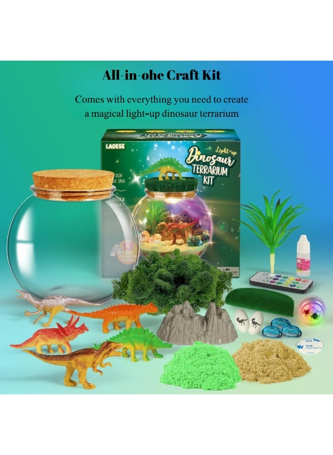 ماكدو مجموعة ألعاب زجاجة ديناصور صديقة للبيئة - هدية عيد ميلاد مبتكرة، بما في ذلك نماذج ديناصورات ملونة وأضواء تحكم عن بعد، ممتعة مصنوعة يدويًا تلهم إبداع الأطفال - Image 5