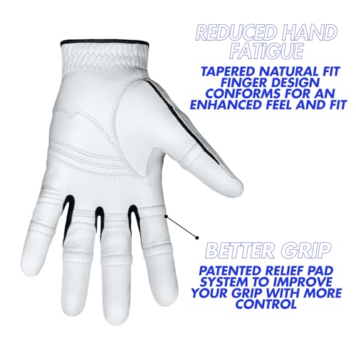 Bionic Men's StableGrip 2.0 Golf Glove, White, Left Hand, Large - Image 4
