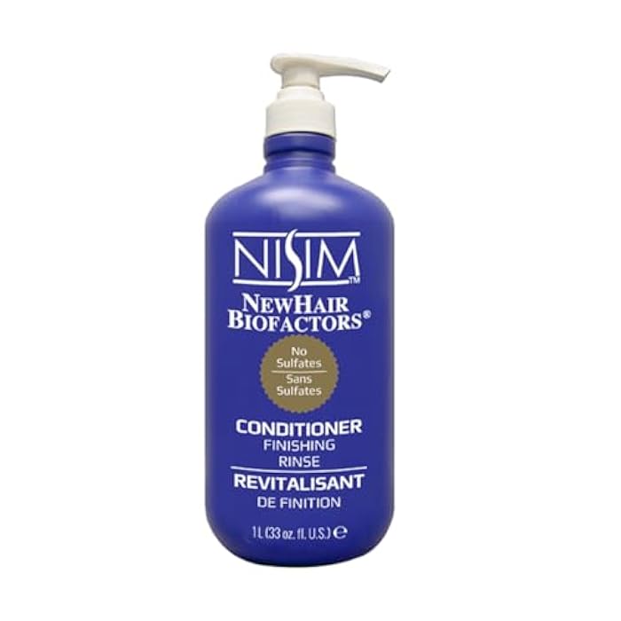 Nisim Biofactors Finishing Rinse Conditioner, 1 Liter (33 Ounces)- Sulfate-Free Formula - Image 1