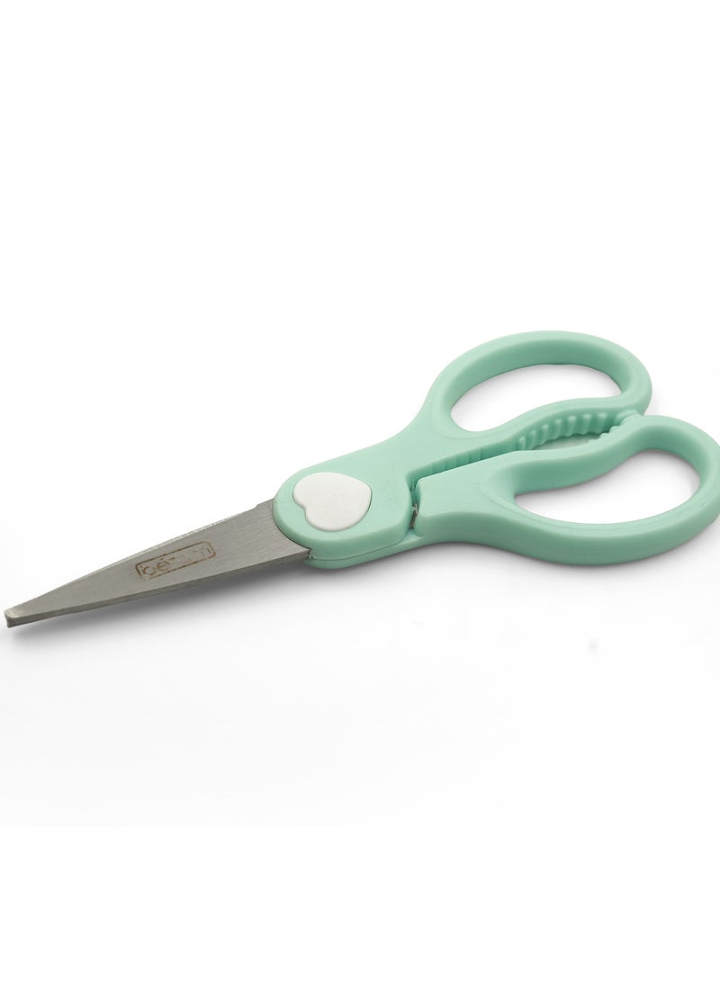 بيرام مقص مطبخ متعدد الأغراض من الفولاذ المقاوم للصدأ مقاس 6.5 بوصة، مقص حاد للغاية ومتين، شفرات ممتازة للمنزل والمكتب ومهام القطع اليومية مع كسارة البندق، مقابض مريحة باللون الأخضر النعناعي  - Image 2