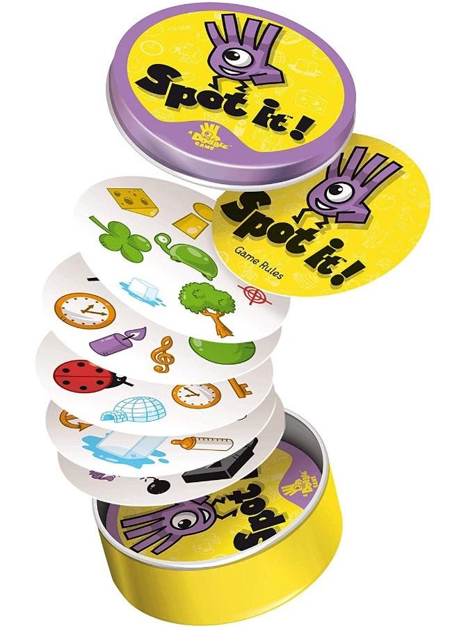 DOBBLE - Spot It, Classic Mini Card Game, Matching Game, Fun Kids Game for Family Game Night, Travel Game for Kids, Great Gift for Kids, Age 6+, 2 to 8 Players Average Playtime 15 Minutes - Image 1