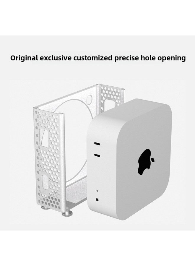 M4 Computer Host Protective Shell Aluminum Alloy Anti-fall Dustproof Heat Dissipation Protective Shell Is Suitable For Mac Mini Host-Color:Silver Pro Edition - Image 5