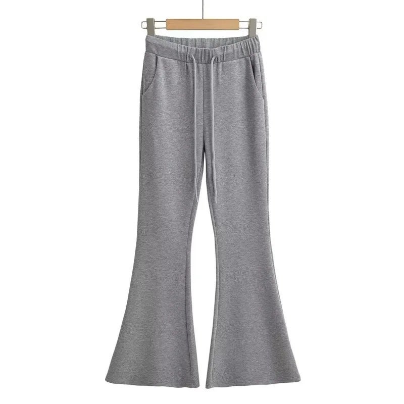 Fashionable Casual Sports suit Zipper Cardigan Spring and Autumn Short Slim-fit Strap Hooded Jacket Brown trousers - Image 2