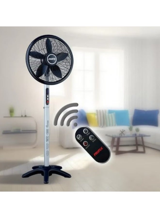 Prifix Jumbo Stand Fan 21 Inch With Remote Control SFJ-211  - 5 Blade - Image 1