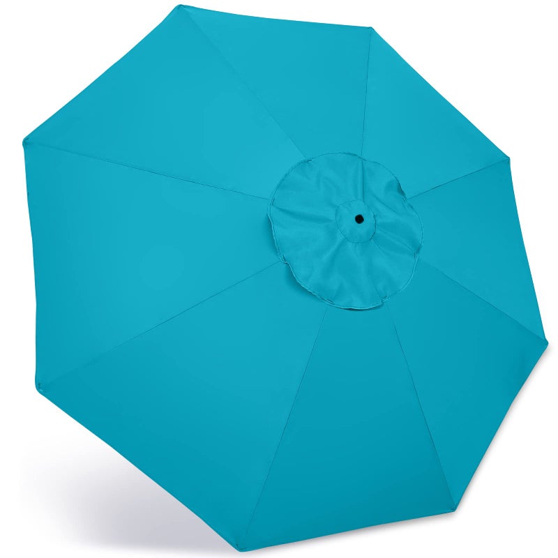 AbcCanopy ABCCANOPY 9ft Outdoor Umbrella Replacement Top Suit 8 Ribs (Turquoise)  - Image 1