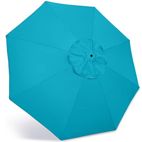 AbcCanopy ABCCANOPY 9ft Outdoor Umbrella Replacement Top Suit 8 Ribs (Turquoise)  - Image 2