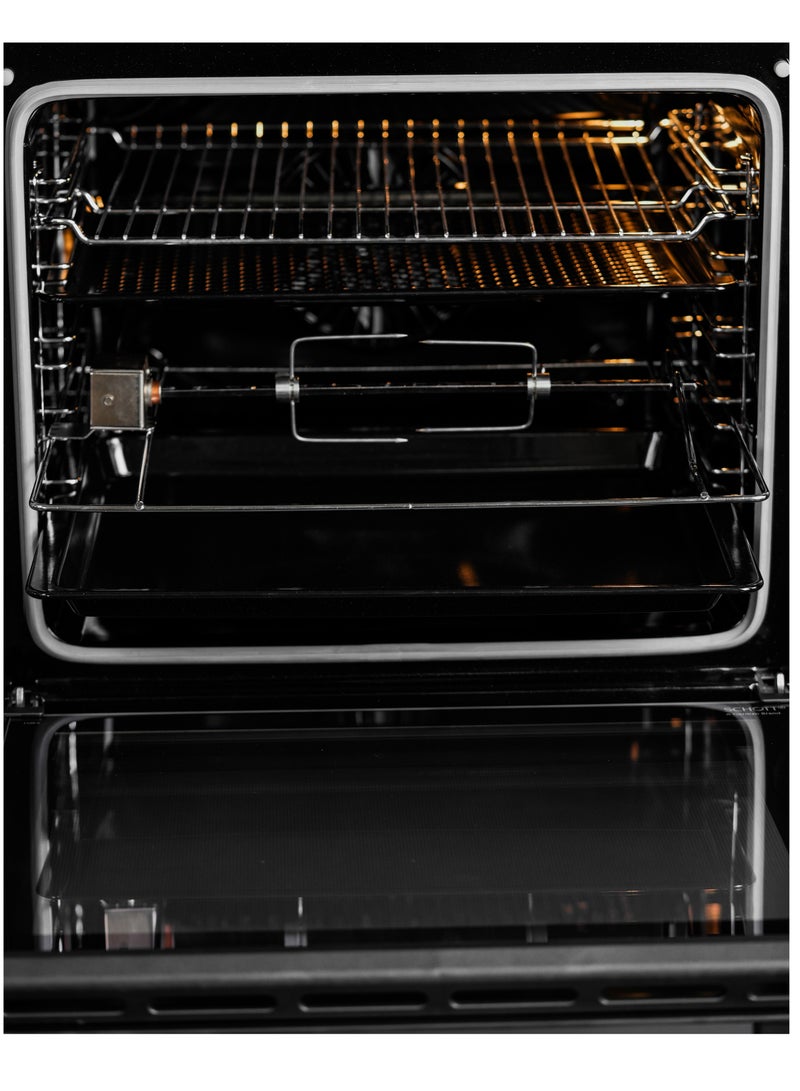 General Goldin 73 Lt,60x60cm, 10 Cooking Programs Built In Oven,  Grill + Air Fryer, Up & Down Heating, Cooling Fan, Digital Control, Tray + Stand Included - Image 5