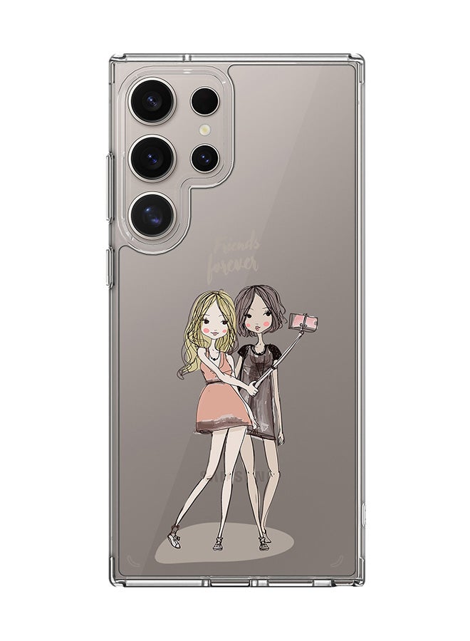 Stylizedd Classic Clear Case for Samsung Galaxy S23 Ultra , Hybrid Soft  Thin Transparent Cover [ Designed for Samsung Galaxy S23 Ultra ] - Friends Forever - Image 1