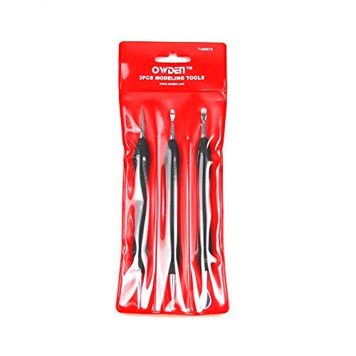 OWDEN 3Pcs. Leathercraft Modeling Tools,(3Pcs Sizes:S,M,L) Leather Carving Modeling Tools kit. - Image 5