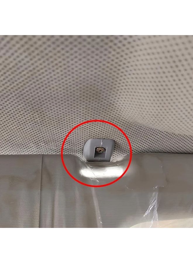2PCS Gray Sunvisor Hook Clip Bracket Tool Free Installation Ergonomic Design - Image 3