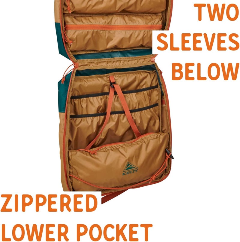 Kelty Camp Galley  Camp Kitchen Organization Kit Pockets Compartments for Outdoor Cooking Essentials Plastic DULL GOLDDEEP TEAL - Image 4