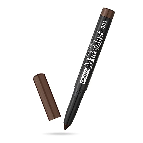 Pupa Milano Made To Last Waterproof Eyeshadow - Long Wear, Pigmented Cream Shadow Stick - Smudge Proof, Easy Blending Formula - Satin, Pearl, and Metallic Shades - 006 Bronze Brown - 0.049 oz