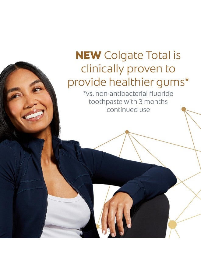 كولجيت معجون أسنان كولجيت لتبييض الأسنان الكامل بالفلورايد، 10 فوائد، بما في ذلك تخفيف حساسية الأسنان وإزالة البقع، بنكهة النعناع، 5.1 أونصة (عبوة من 4 قطع) - Image 3