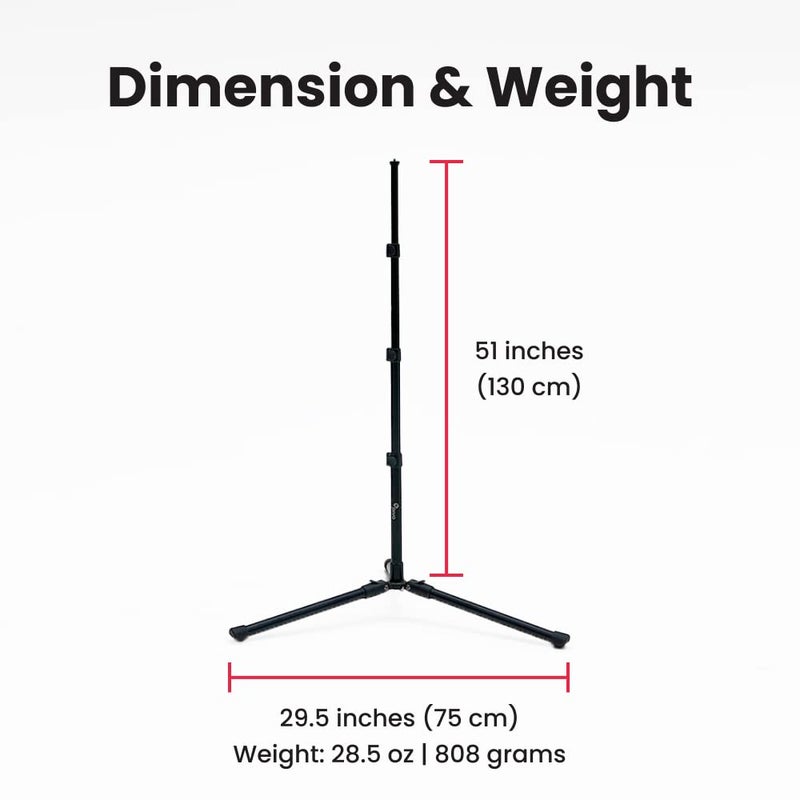 Pivo 63" Extendable Cell Phone & Camera Tripod with Sturdy, Lightweight, Portable, Foldable Stand for Video Recording with Universal 1/4"" Thread for DSLR, Smartphone, Action Camera & Pivo Pods - Image 4