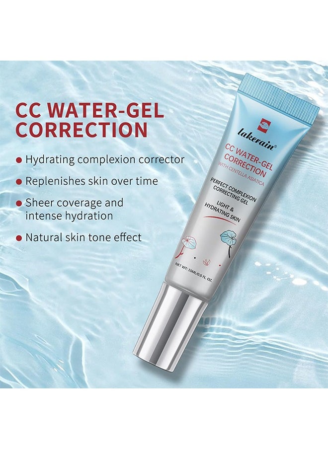 lakerain CC Red Correctiong Cream With Centella Asiatica - Pereect Complexion Correcting Gel , Light Hydrating Skin Concealer Full Coverage,Moisturizing Pre-Makeup Primer Brightening For Mature Skin #03  - Image 2