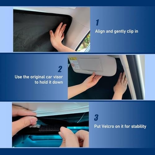 BELLOX ENTERPRISE BELLOX Car Windshield Sun Shade Protector, Front Window Sunshade - Foldable Sun Shield Blocks Heat and Sun, Keeps Vehicle Cool - Image 3