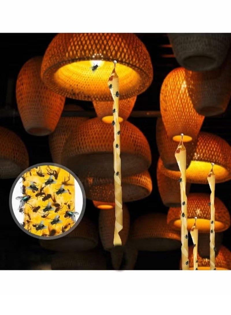 FUNTERS 16 Pack Pesticide Free Fly Paper, Sticky Fly Catchers Set for Outdoors and Indoors or Greenhouse Use, Sticky Traps Plant Trap for Fruit Fly Traps for Mosquito and Bug Pest Insect Catcher Killer - Image 2