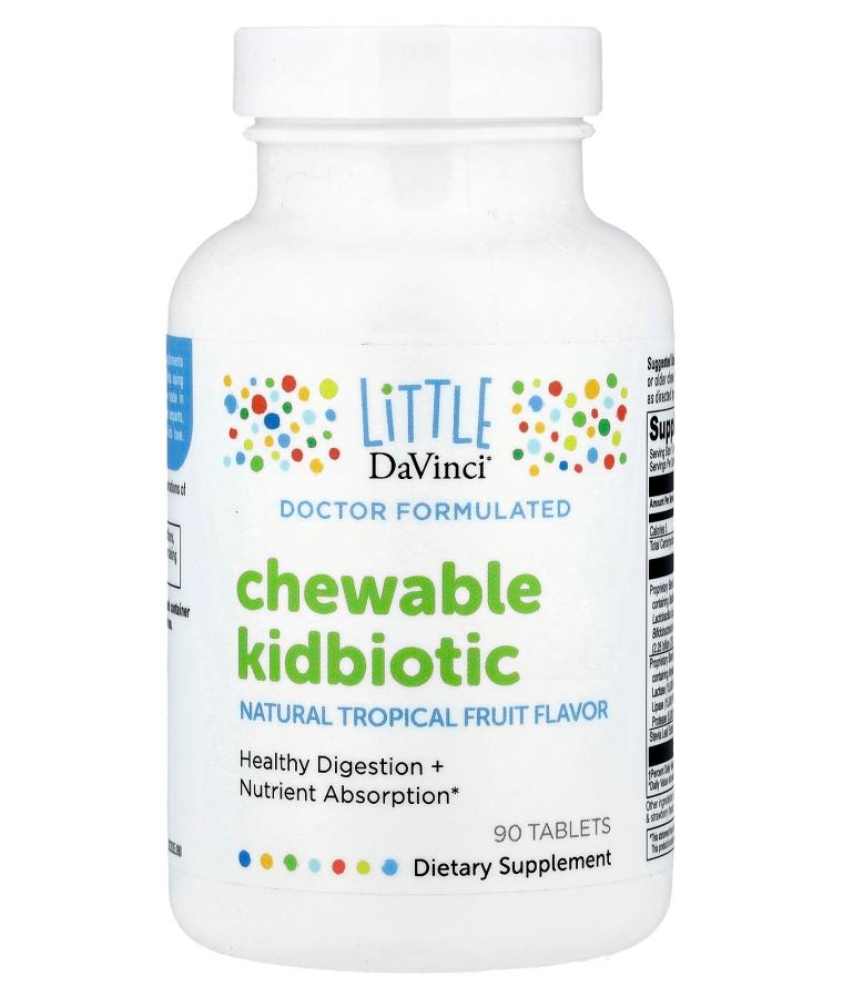 LiTTLE DaVinci Chewable Kidbiotic Natural Tropical Fruit 90 Tablets