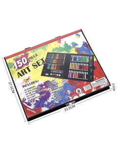 ZCM-HAPPY 150-piece children's drawing set, including oil pastels, crayons, colored pencils, markers  - Image 3