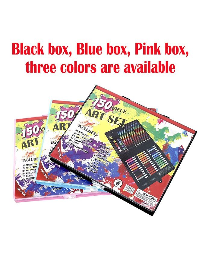 ZCM-HAPPY 150-piece children's drawing set, including oil pastels, crayons, colored pencils, markers - Image 5
