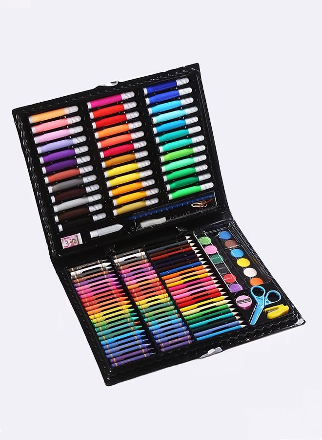 ZCM-HAPPY 150-piece children's drawing set, including oil pastels, crayons, colored pencils, markers - Image 1