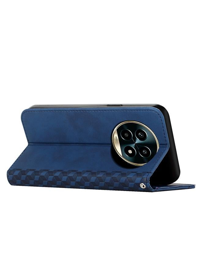 اس-توب جراب هاتف Realme 13 Pro+ 5G Global Diamond Splicing Skin Feel جراب هاتف من الجلد المغناطيسي - Image 3