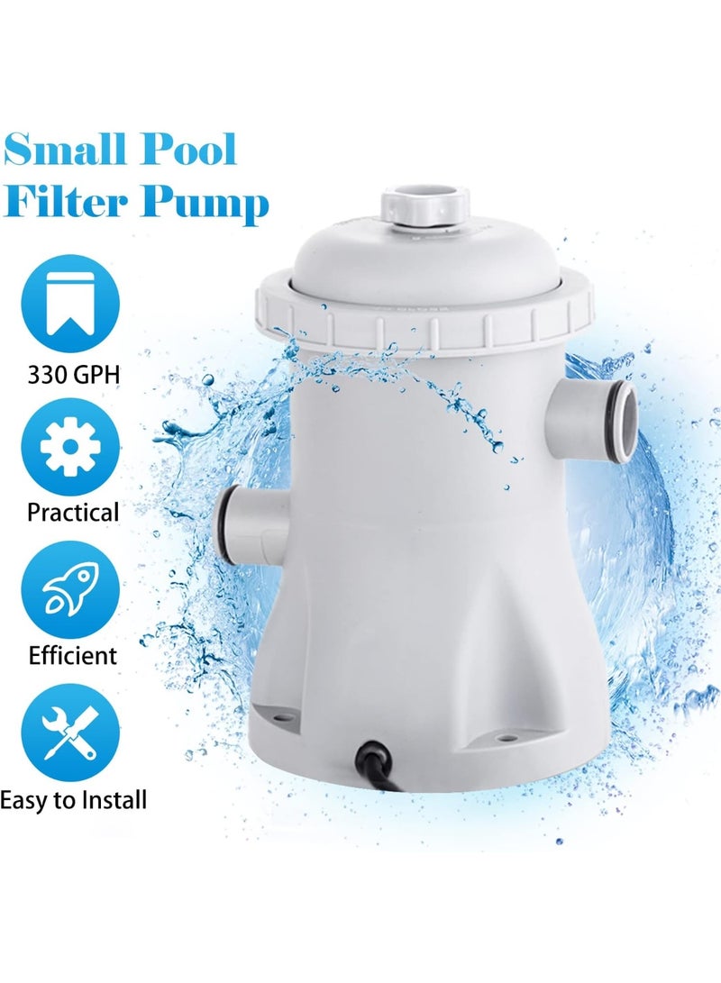 WALALLA 300 Gallons Pool Filter Pump Above Ground, Swimming Pool Filter Cartridge Pump, Electric Pool Water Pump Filter for Pools Sand Cleaning Tool Set - Image 3