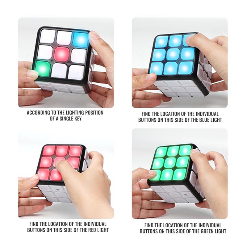 Flashing Cube Electronic Memory & Brain Game 4-in-1 Handheld Game for Kids STEM Toy for Kids Boys and Girls Fun Gift Toy for Kids Ages 6-12 - Image 2