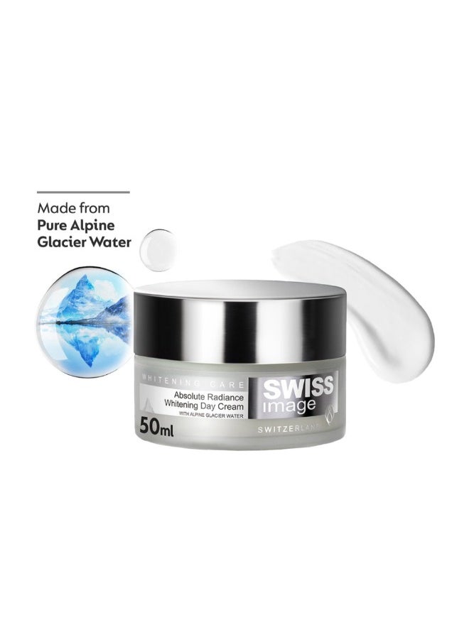 SWISS image Absolute Radiance Whitening Day Cream With Niacinamide And Spf 20, 50 Ml Face Cream For Pigmentation, Dark Spot Reduction For Even Toned Skin Face Moisturizer For Men And Women All Skin Types |Swiss Made  - Image 2