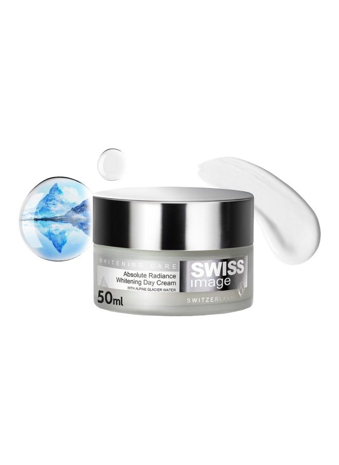 SWISS image Absolute Radiance Whitening Day Cream With Niacinamide And Spf 20, 50 Ml Face Cream For Pigmentation, Dark Spot Reduction For Even Toned Skin Face Moisturizer For Men And Women All Skin Types |Swiss Made  - Image 1