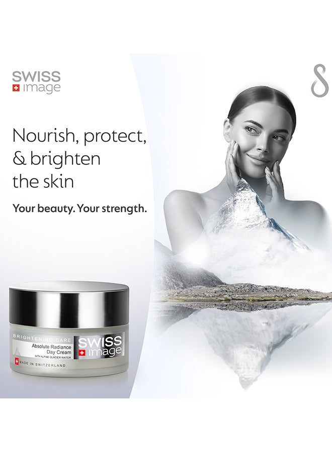 SWISS image Absolute Radiance Whitening Day Cream With Niacinamide And Spf 20, 50 Ml Face Cream For Pigmentation, Dark Spot Reduction For Even Toned Skin Face Moisturizer For Men And Women All Skin Types |Swiss Made - Image 2