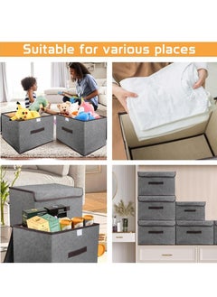 2 Pack Storage Bags with cover, Clothes Storage Bins Foldable Closet Organizers Storage Containers （26*19*16+37.5*23*24）cm - pzsku/ZDBAA581385092D144F9AZ/45/_/1738154328/e8b01a9e-1fc4-43a4-9376-59228c916672