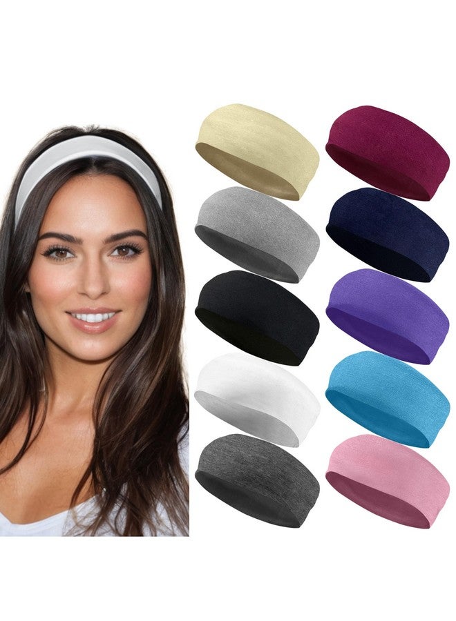 Styla Hair Styla Hair Headbands for Women Stretch Fashion Headbands 10 Pack Non-Slip Head Wraps Great for Spa, Sports, Yoga, Pilates, Running, Gym Headband, Workouts - Variety - Image 1