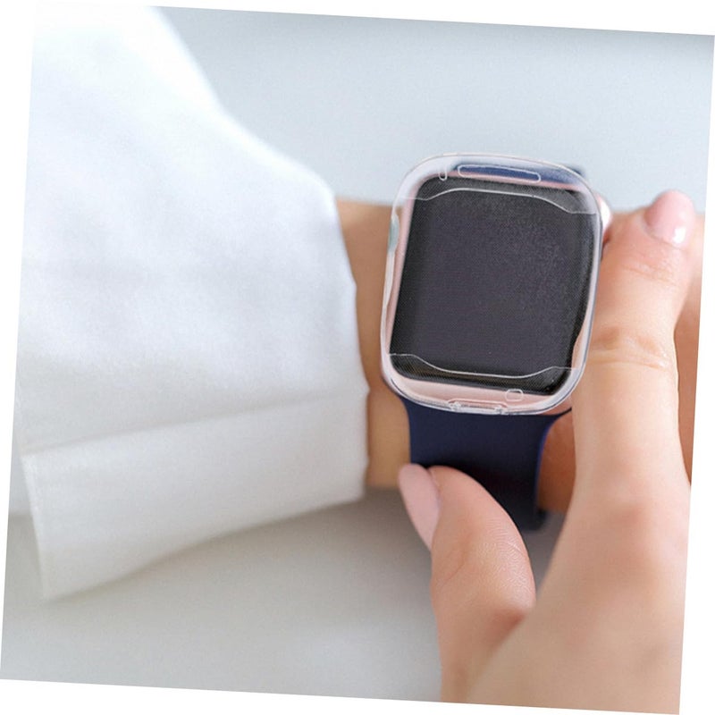4 Pack Clear TPU Protective Case Compatible with Fitbit Series 3 Smartwatch Anti Scratch - Image 4