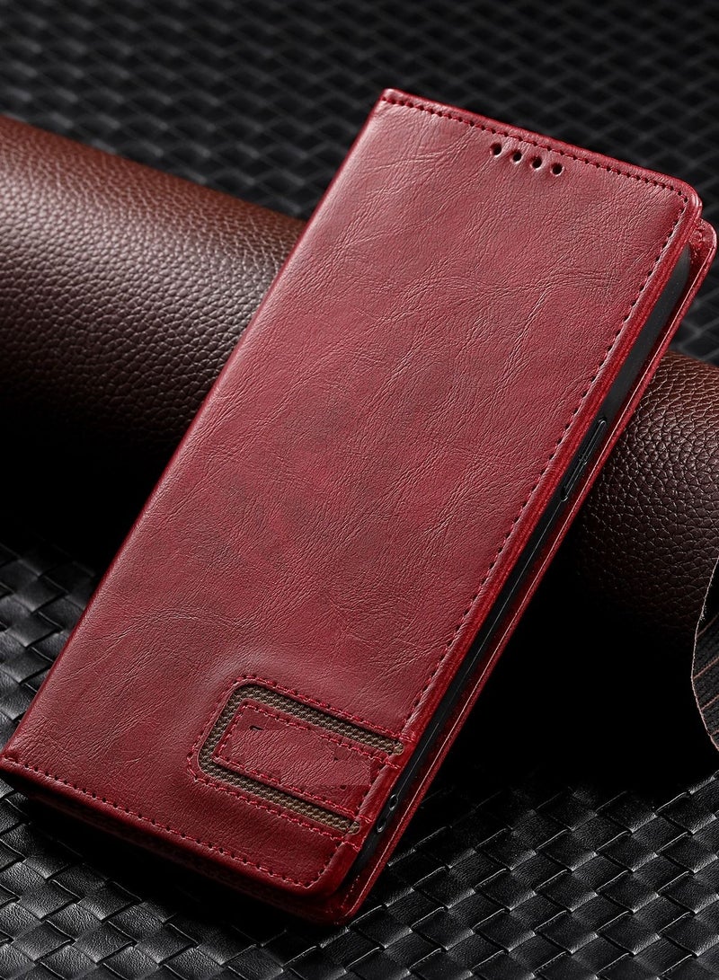 Suteni Flip Cover Card Slots Leather Phone Case for iPhone - Image 1