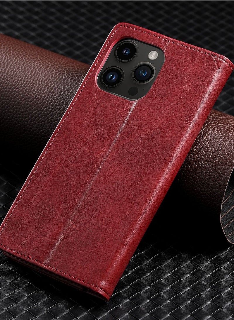Suteni Flip Cover Card Slots Leather Phone Case for iPhone - Image 2