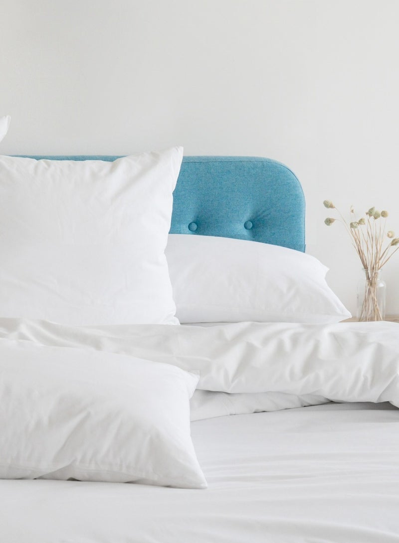 طاب مساؤك طقم وسادة من قطعتين من الألياف الدقيقة فائقة النعومة ومريحة للنوم، مقاس 50×75 سم، أبيض - Image 2