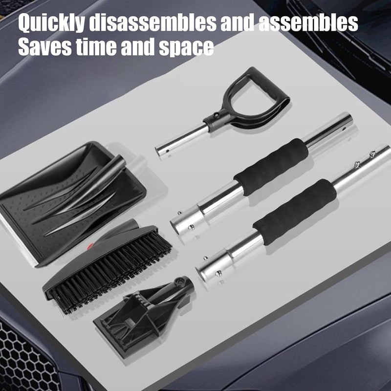 Windshield Scraper for Ice and Snow, Snow Removal Car Brush, Auto Cleaning Tool, Exterior Accessories for SUV Truck Roof Driveway Garage Parking Lot Roadside - Image 3