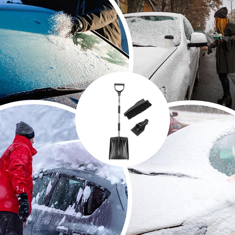 Windshield Scraper for Ice and Snow, Snow Removal Car Brush, Auto Cleaning Tool, Exterior Accessories for SUV Truck Roof Driveway Garage Parking Lot Roadside - Image 4