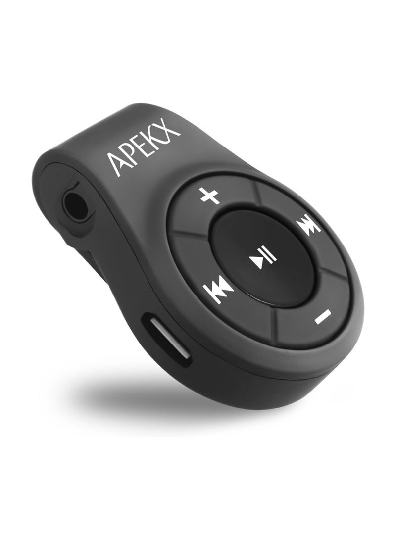 APEKX Clip Bluetooth Audio Adapter for Headphones, Headset, Speaker, Wireless Receiver with MIC for Hands-Released Call and Music - Image 1