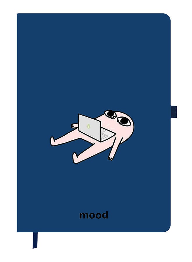 Theodor Designer A5 Thick Blue Hardcover Notebook Smile - Image 1