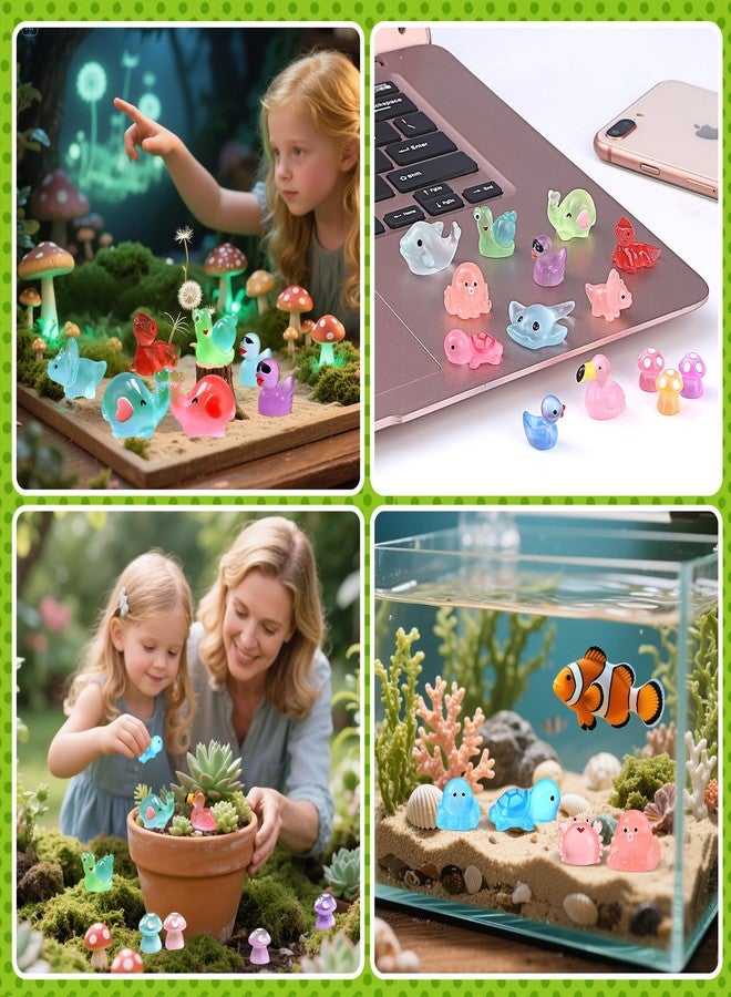 LOVEXIRAN 100 Pcs Mini Resin Animals Mini Figures to Hide Tiny Resin Animals Glow in The Dark for Dollhouse Decor for Micro Landscape Aquarium Party Deor - Image 5