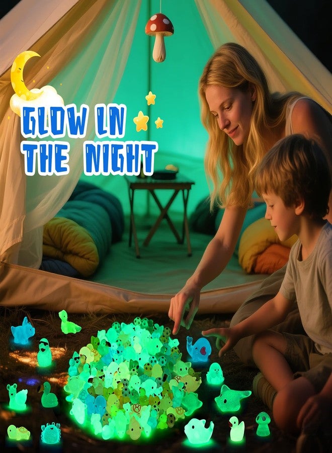 LOVEXIRAN 100 Pcs Mini Resin Animals Mini Figures to Hide Tiny Resin Animals Glow in The Dark for Dollhouse Decor for Micro Landscape Aquarium Party Deor - Image 4