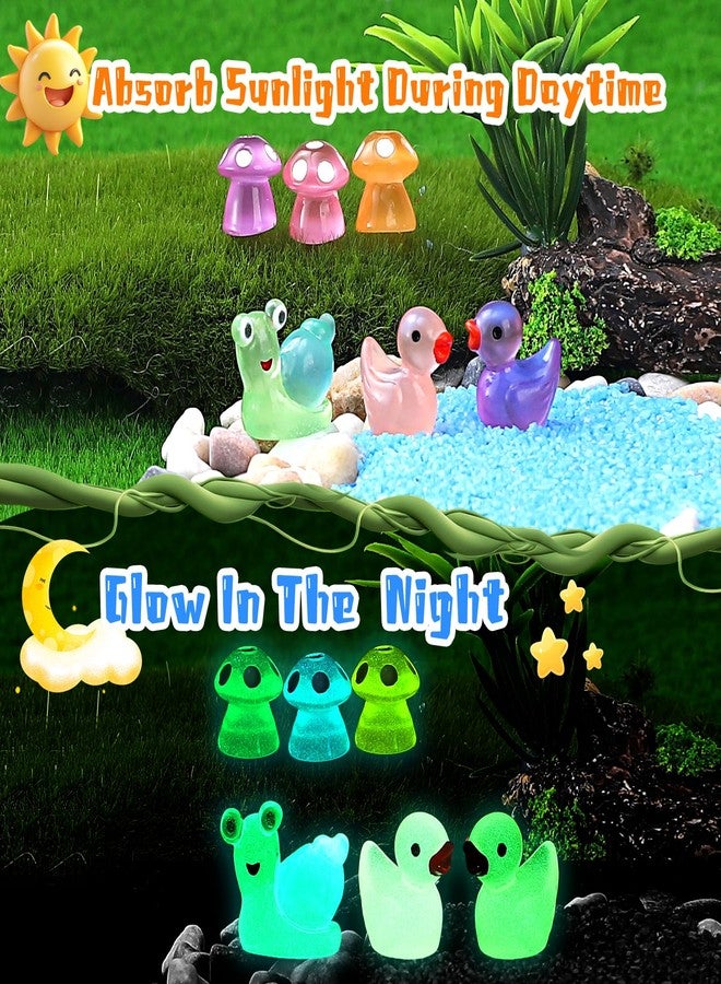 LOVEXIRAN 100 Pcs Mini Resin Animals Mini Figures to Hide Tiny Resin Animals Glow in The Dark for Dollhouse Decor for Micro Landscape Aquarium Party Deor - Image 2