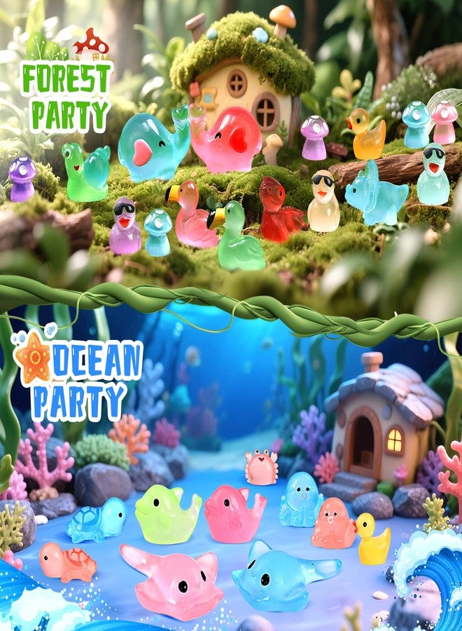 LOVEXIRAN 100 Pcs Mini Resin Animals Mini Figures to Hide Tiny Resin Animals Glow in The Dark for Dollhouse Decor for Micro Landscape Aquarium Party Deor - Image 3