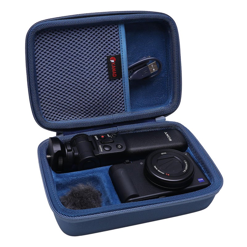XANAD Travel Case for Sony RX100 VII RX100 VI RX100 V RX100 IV RX100 IIISony ZV1F ZV1 ZV1 II Digital Camera with Vlogger Accessory Kit Tripod GPVPT2 BT and Microphone Blue - Image 2
