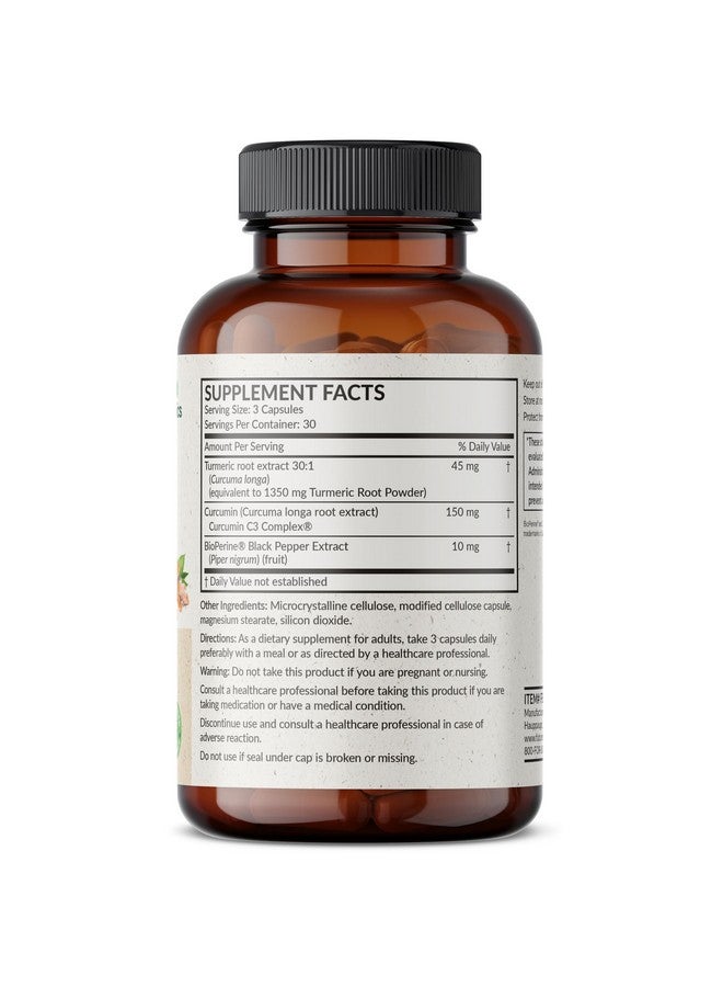 Futurebiotics Turmeric + Curcumin 1500 MG per Serving, Antioxidant, Joint & Digestion Support with BioPerine for Enhanced Nutrient Intake, Non-GMO, 90 Vegetarian Capsules - Image 2