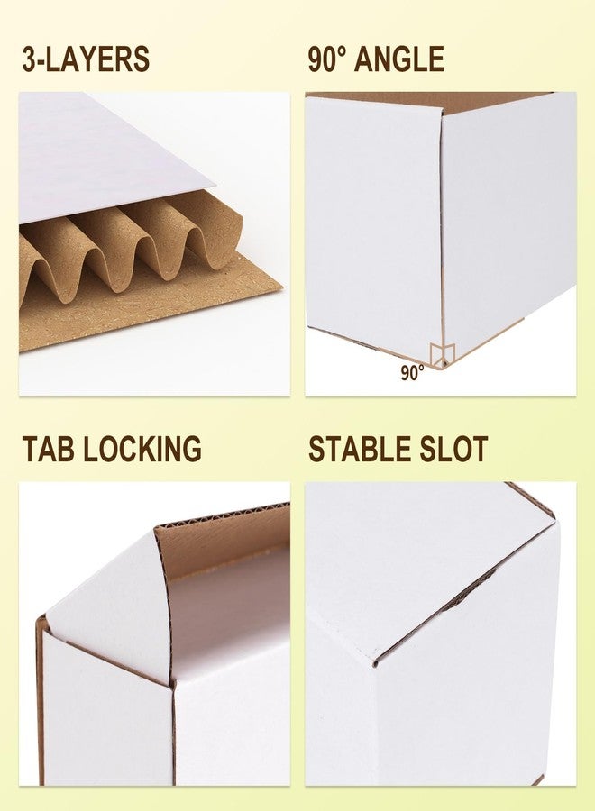WIFTREY 40 Pack 6X4X4 Small Shipping Boxes, Shipping Box 6 x 4 x 4 for Small Business Packing, White Corrugated Cardboard Mailer Boxes for Shipping Mailing - Image 3